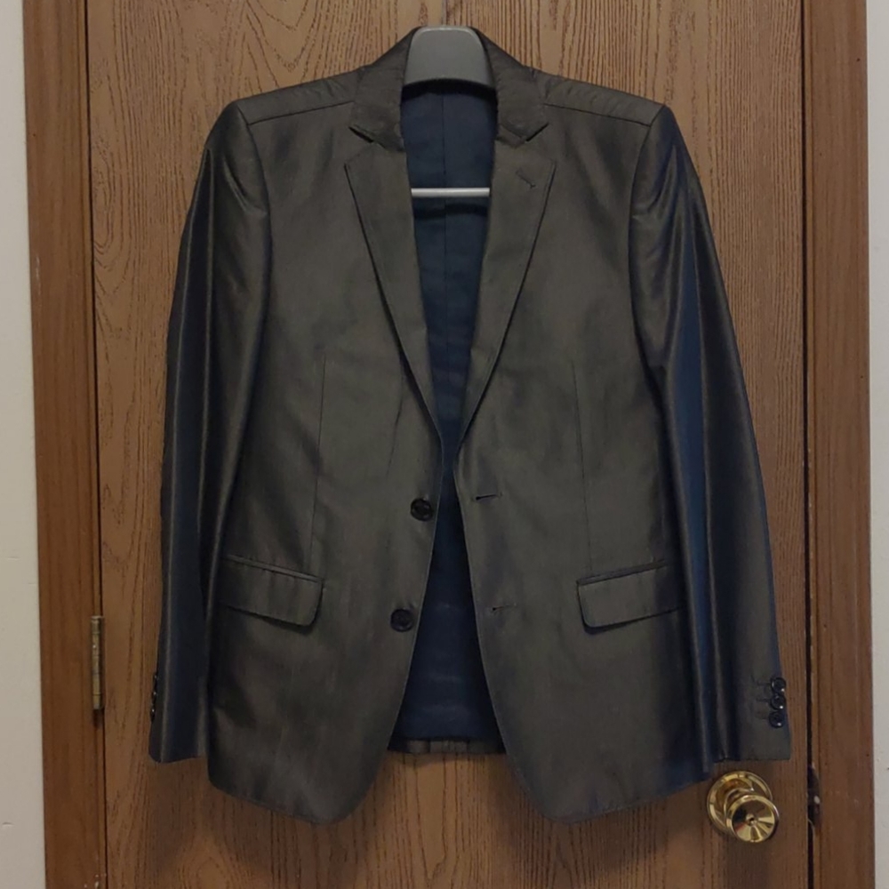 Men Slim fit Blazer in Charcoal